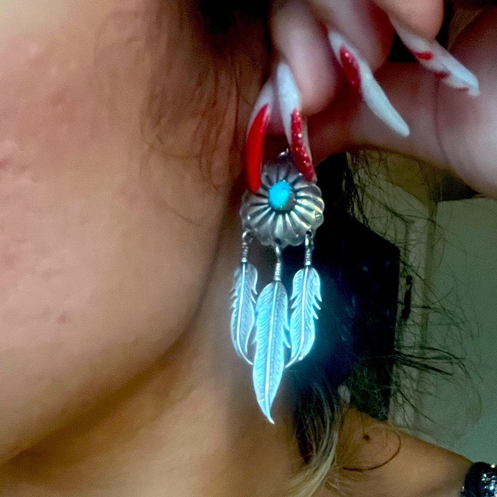 Sterling silver earrings with Turquoise